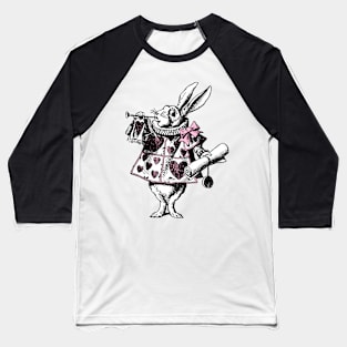 White Rabbit Alice In Wonderland Baseball T-Shirt